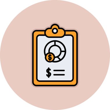 Dolar parasının vektör simgesi tasarımı ve çember üzerinde dolar sembolü