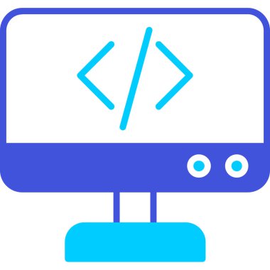 Doldurulmuş kodlama programlama simgesi - ana hatlar biçimi