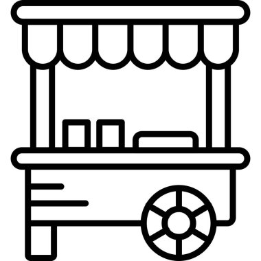 Yemek arabası. Web simgesi