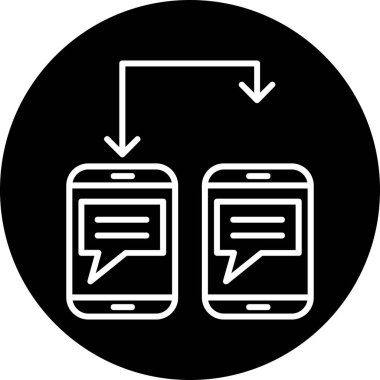 ileti ikonu vektör illüstrasyonu