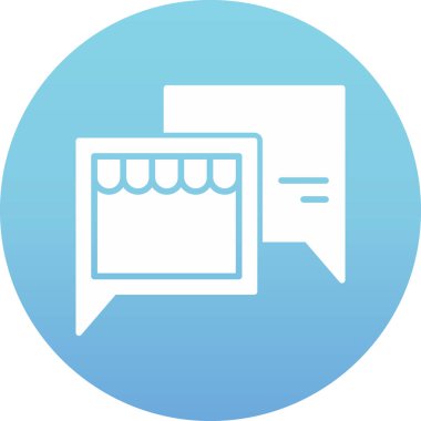 Sohbet simgesi vektör illüstrasyonu