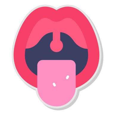 İnsan dudaklarının vektör çizimi