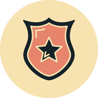 Kalkan. Web simgesi basit illüstrasyon