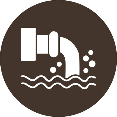 su borusu ağ simgesi basit illüstrasyon