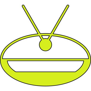 televizyon simgesi, basit illüstrasyon