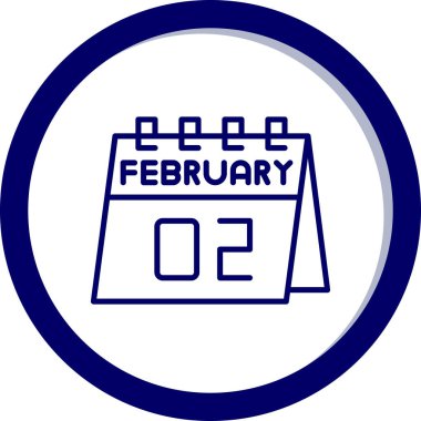 28 Şubat 'ta tek bir takvimde, beyaz zemin üzerinde basit bir tasarım simgesi olan bir takvim. takvim Şubat.