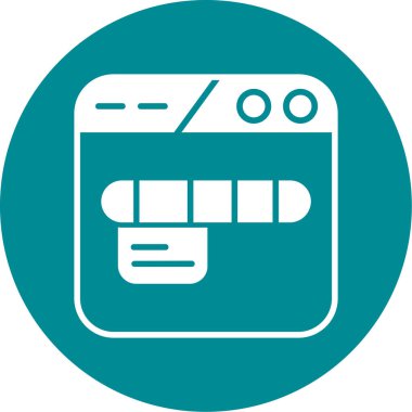 ATM 'de. Web simgesi basit illüstrasyon