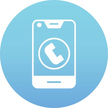 Moda biçimi izole edilmiş arka planda cep telefonu arama simgesi