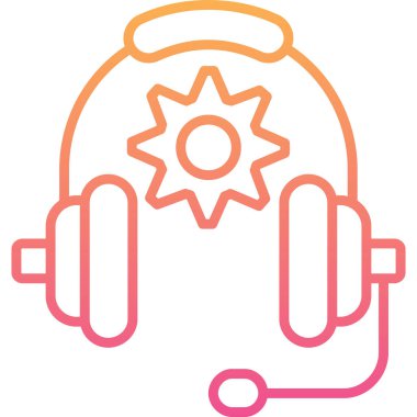 Kulaklık. Web simgesi basit illüstrasyon