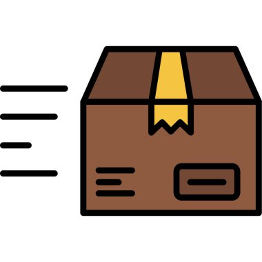 paket teslimatı renk vektör illüstrasyonu