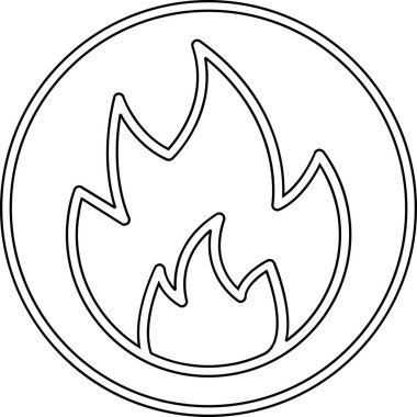 özet biçiminde yanan ateş simgesi