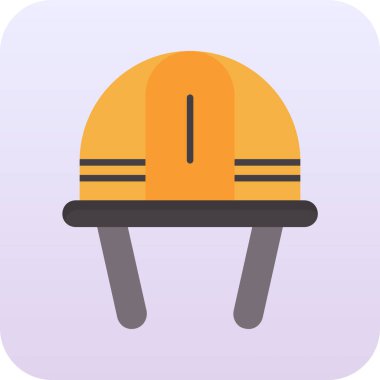 Kask web simgesi, beyaz arkaplanda izole edilmiş basit tasarım illüstrasyonu