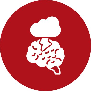 beyin ikonu vektör illüstrasyonu