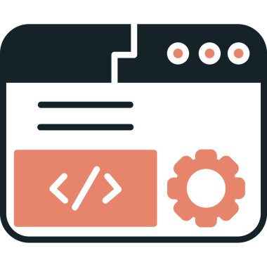 programlama vektörü glycolor düz simgesi