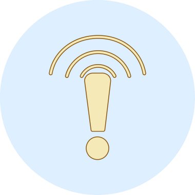 Tek bir sinyal simgesinin vektör illüstrasyonu