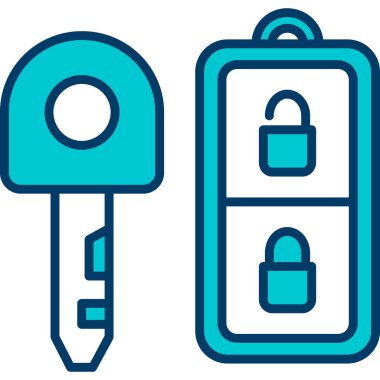 Anahtar güvenlik simgesini ana hatlar biçiminde kilitle