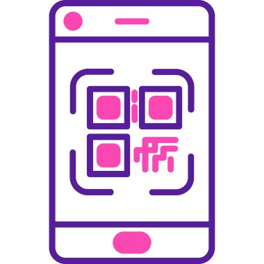 akıllı telefon simgesi. Web için akıllı telefon vektör simgelerinin özet çizimi