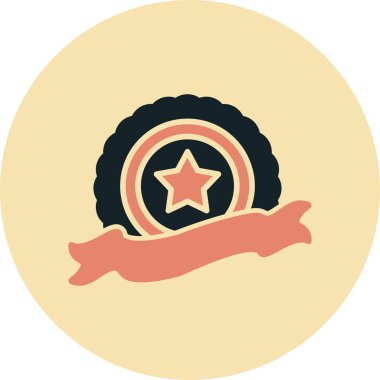 Retro amblem rozet simgesi