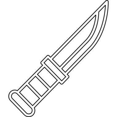 Bıçak ikonu. Ağ için bıçak vektör simgelerinin özet çizimi