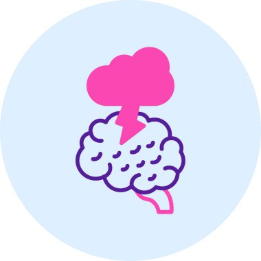 beyin ikonu vektör illüstrasyonu