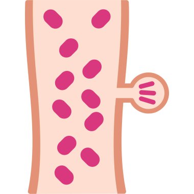 İnsan cildi simgesi düz vektör tasarımı