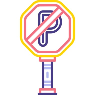 Dur işareti simgesi. Web tasarımı için dur işareti çizelgesi çizimi