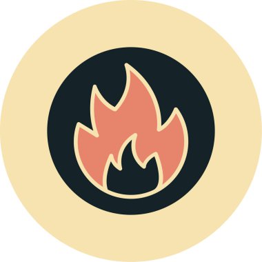 Ateş ikonu. vektör illüstrasyonu