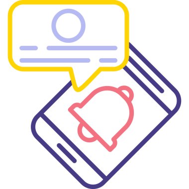 Sohbet mesajı vektör illüstrasyonu