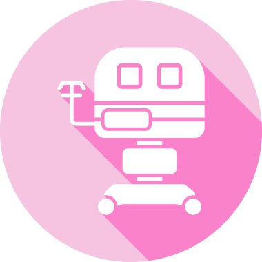 Bir araba simgesinin vektör illüstrasyonu