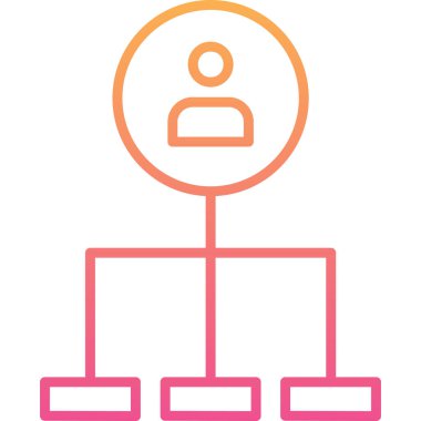 hiyerarşi. Web simgesi basit illüstrasyon