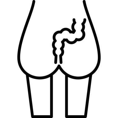 Mide ikonu. Web için mide vektör sembolünün özet çizimi