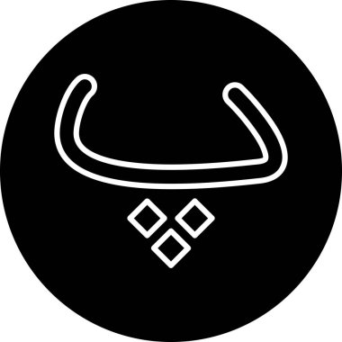 Motosiklet kaskı simgesinin vektör çizimi