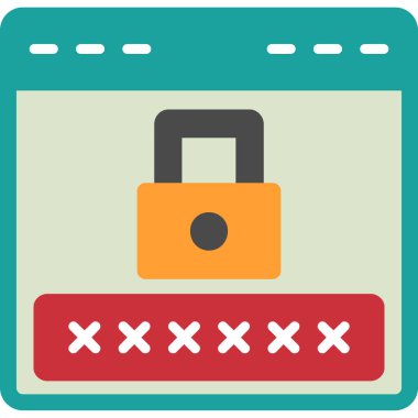 Parola düz vektör simgesi