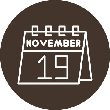 Kasım 'ın 19' u bir günlük takvimde.