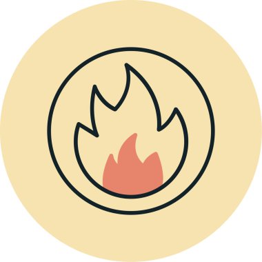 Yanan ateş. Web simgesi