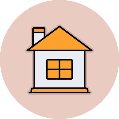 Ev. Web simgesi basit illüstrasyon