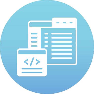 Web simgesi, programlamanın vektör illüstrasyonu