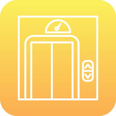 Benzersiz otel kapısı çizgisi vektör simgesi