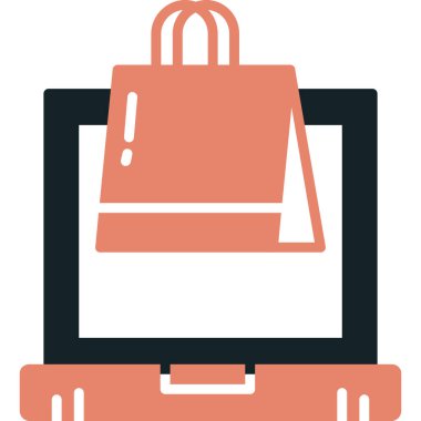 çanta alışveriş ekommerce simgesi düz stil