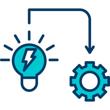 elektrik enerji vektörü simgesi düzenlenebilir