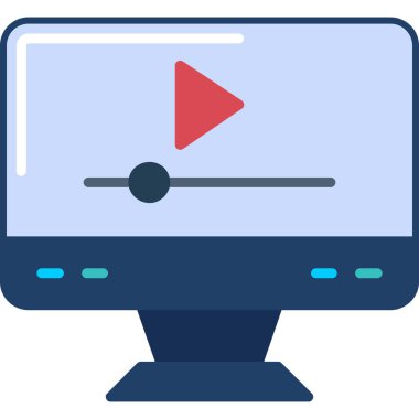 video simgesi vektör illüstrasyonu