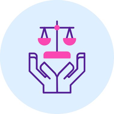 Adalet simgesinin vektör illüstrasyonu