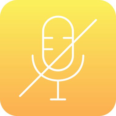 Mikrofon simgesinin vektör illüstrasyonu