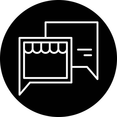 konuşma balonu simgesi, vektör illüstrasyonu