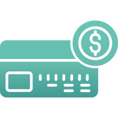 Banka parası izole edilmiş simge vektörü, değiştirilebilir veya düzenlenebilir