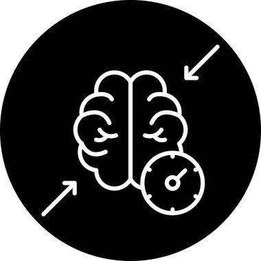 beyin ikonu vektör illüstrasyonu