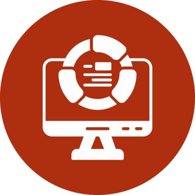 Bilgisayar. Web simgesi basit illüstrasyon