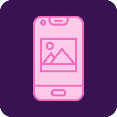 Cep telefonu simgesi, vektör illüstrasyonu