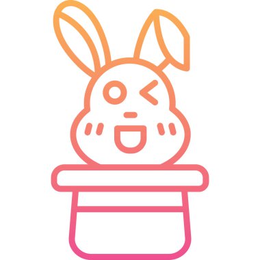 Paskalya Tavşanı simgesi, vektör illüstrasyonu