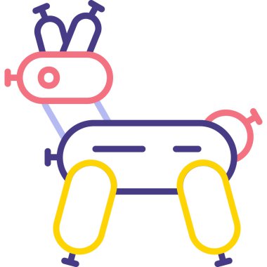 köpek oyuncağı renk ikonu vektör çizimi